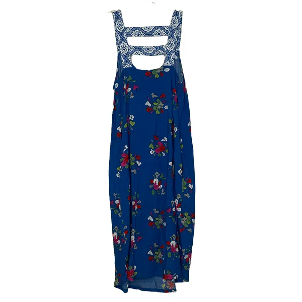 Matilda Jane Womens Dress Size Medium Blue With Colorful Floral Lined Rayon‎ - Image 5
