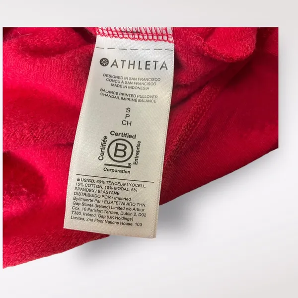 Athleta Red‎ Chakra Floral Balance Pullover Sweatshirt Size S - Image 6