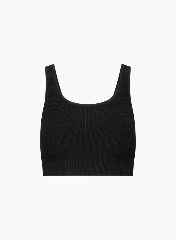 Sculpt Knit Squareneck Cropped Tank  - Image 4