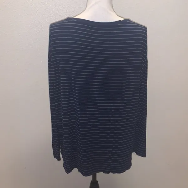 American Eagle soft & sexy blue striped long sleeve top - Image 5