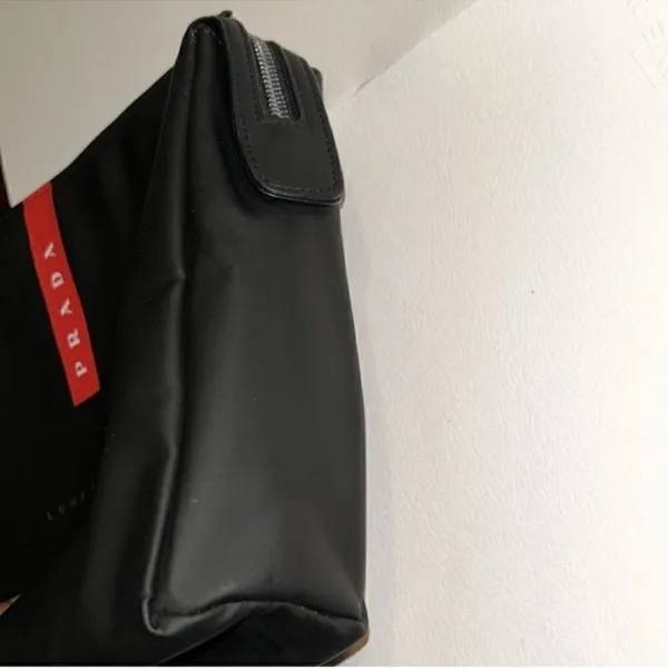 Prada Luna Rossa Unisex Black/Red Pouch - Image 12