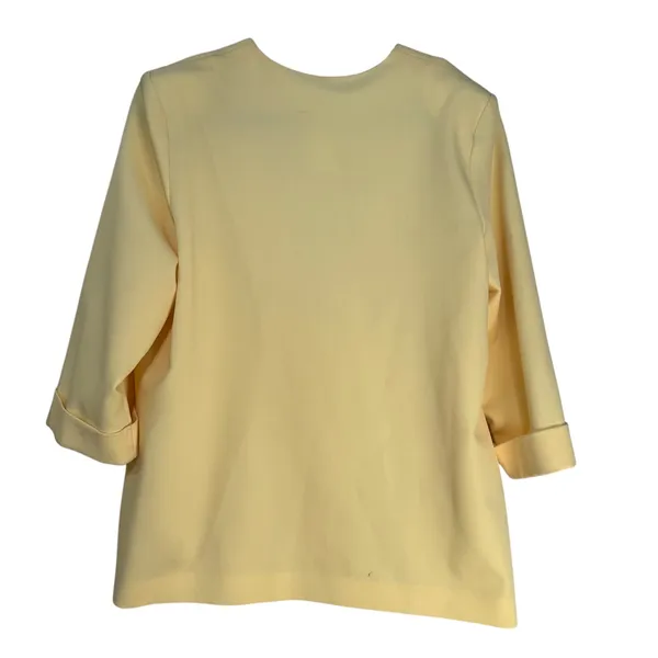 Frayne Womens Size 20 Light Yellow 3/4 Sleeve Blazer Jacket‎ Style 3465 - Image 6