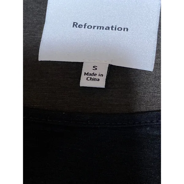 Reformation Rose Black Mesh Sheer Bustier Sleeveless Knit Cami Tank Top Size S - Image 5