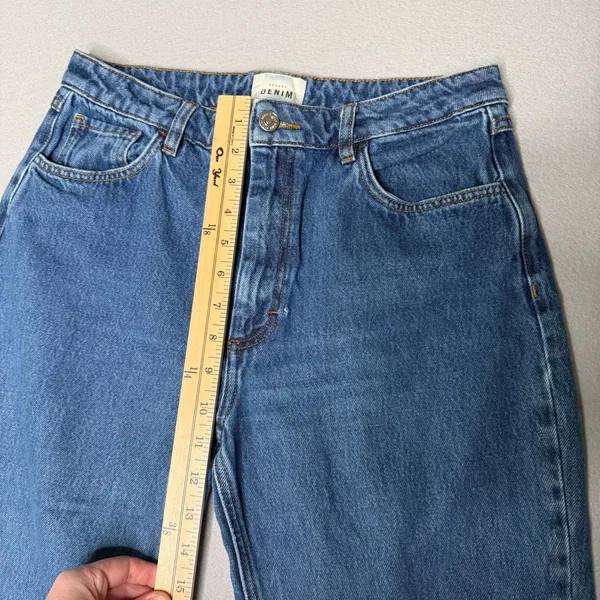 Sézane The Brut Sexy Straight Leg Jeans Blue Organic Cotton Women Size 40 US 8 - Image 7
