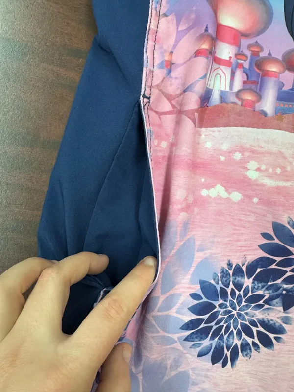 Disney Jasmine V-Neck Scrub Top with Pockets Size Small - Image 2