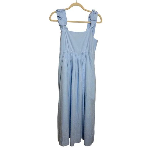 LAKE Lolly Midi Swiss Dot Dress in Blue Women’s Sz. S - Image 2
