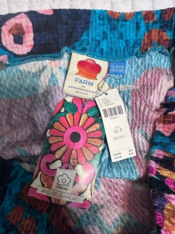 Farm Rio Gabriela Knit Maxi Skirt Vibrant Floral Boho Maxi Skirt NWT - Image 4