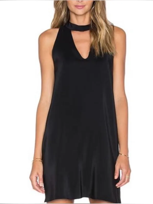 NEW Amanda Uprichard black sleeveless mini dress size small women’s designer - Image 9