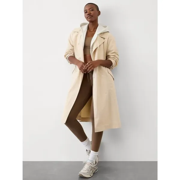 Athleta M Luna Trench Coat Dune Medium - Image 2
