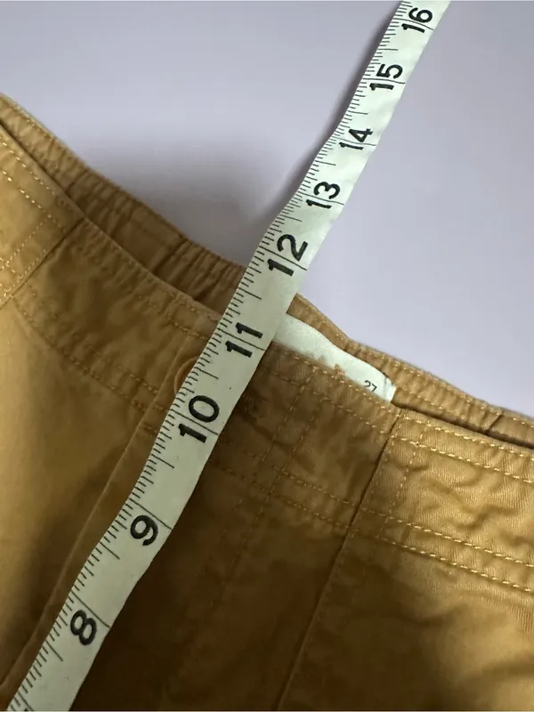 Abercrombie and Fitch baggy cargo utility pants tan brown size 27 or 4 Y2K style - Image 8