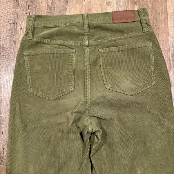 Madewell Corduroy Green Classic Straight Jeans 26 - Image 6