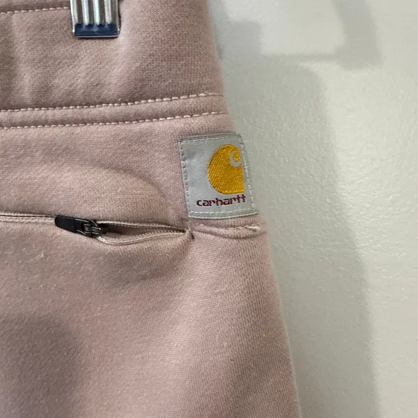 Carhartt Women Fleece Joggers Pink S Relaxed Fit 28 Inseam - Image 4