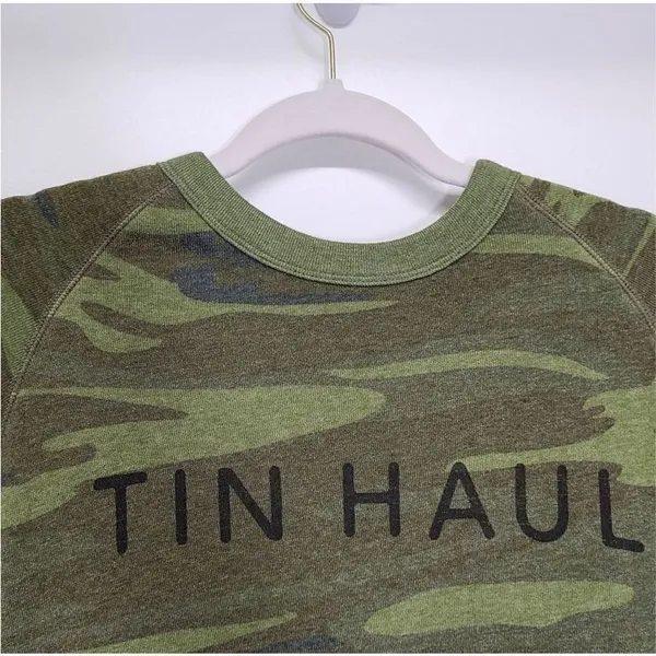 Alternative Sweater Womens Size‎ Medium Crew Neck Green Camouflage - Image 3