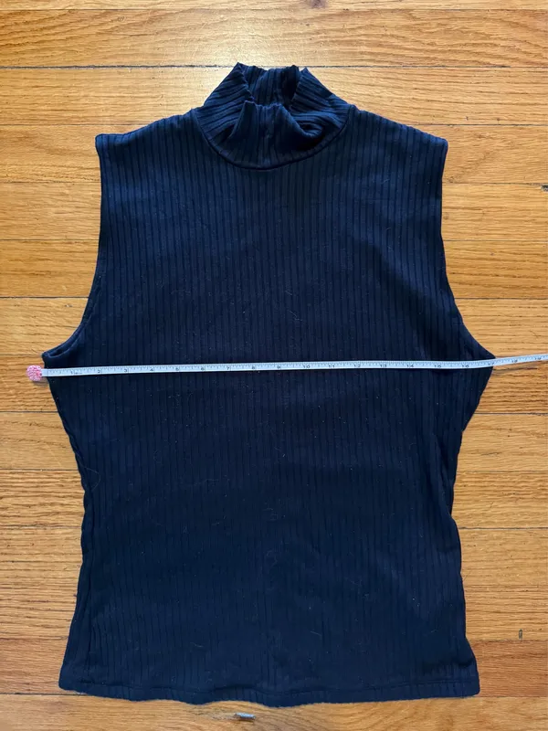 Abercrombie Black Lined Mock Neck Tuckable Tank - Image 3