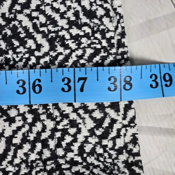 Lands End Sleeveless‎ Ponte Pencil Dress Black White Patterned Career Casual 2 - Image 9