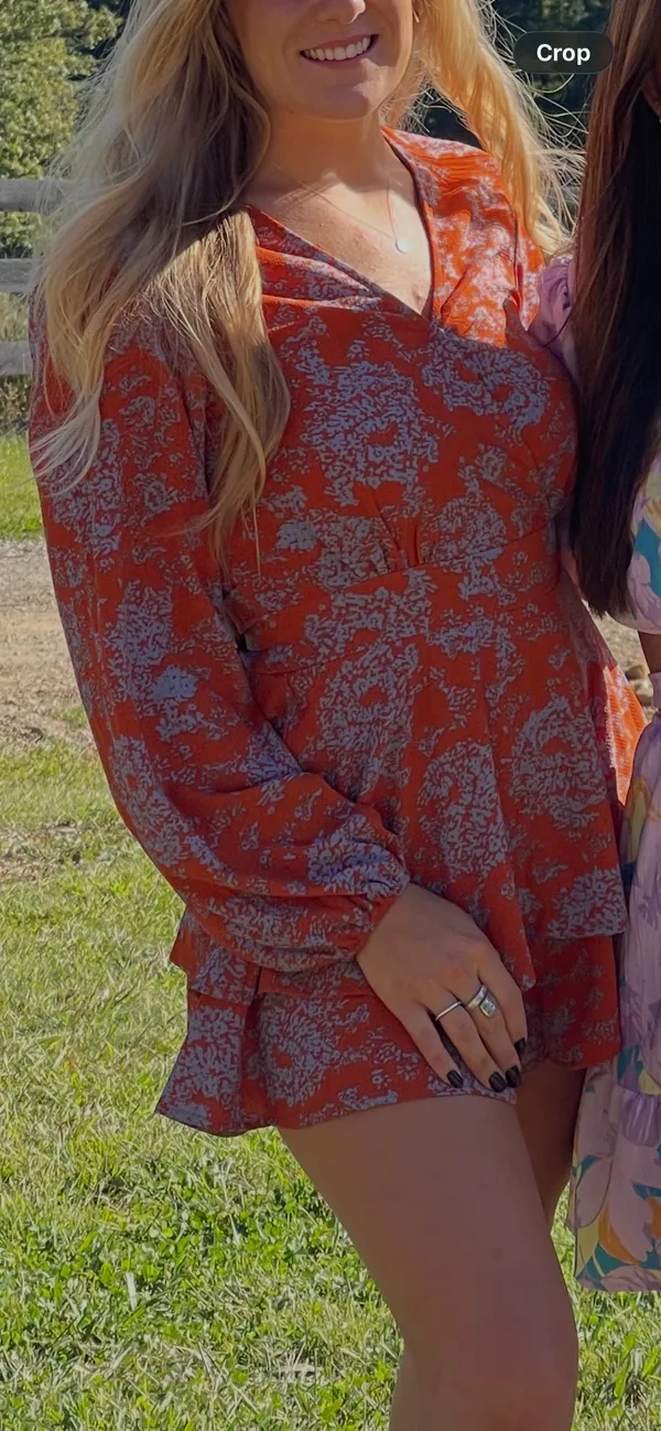 Dressy Romper Orange - Image 2