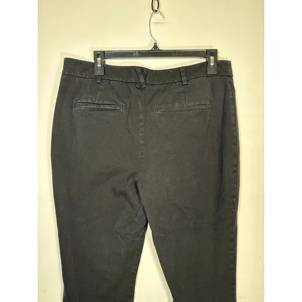 Maeve Anthropologie Pants Black Straight Leg Stretch Trousers Dark Academia 16 - Image 5