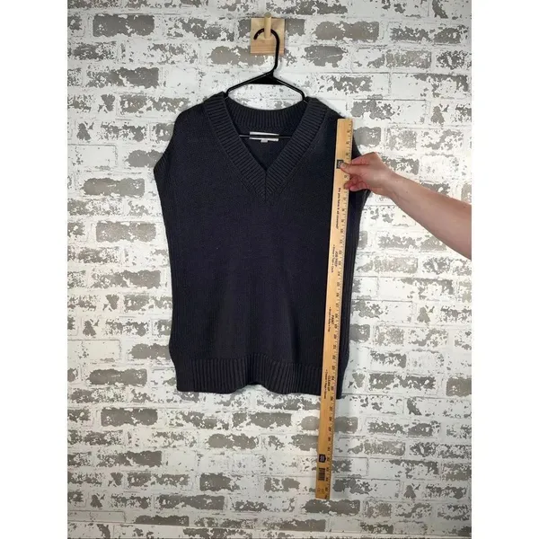 Loft | women knitted blue sweater vest - Image 7