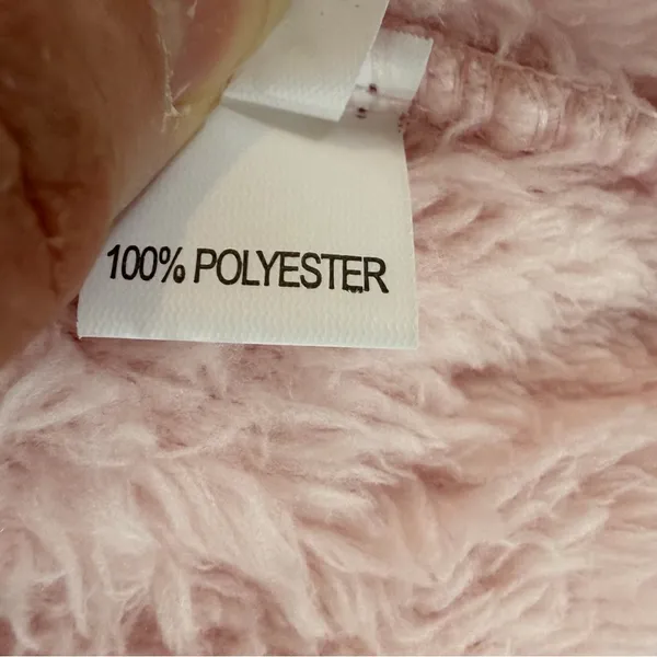 Women's Pink Sherpa Fleece Style Long Sleeve Lounge Bed Jacket Size M #260395 - Image 5