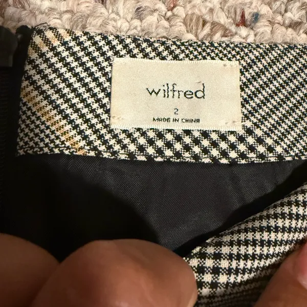 Wilfred by Aritzia Renee Plaid Pocket Mini Skirt in Cairo Gold- Size 2 - Image 4