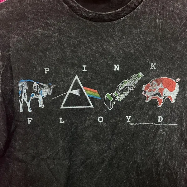 Pink Floyd Mineral Wash Logos Rock Tshirt size Small - Image 2