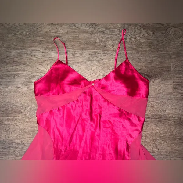 Victoria’s Secret RARE Sheer Pink Chemise Slip Dress L - Image 5