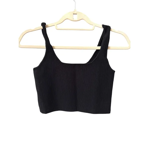 WHITE FOX BOUTIQUE Ribbed Cropped Tank Top Black X-Small - Image 4