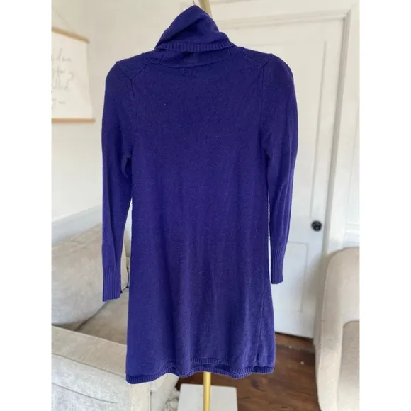 Banana Republic Cashmere Wool Mini Dress Sweater Cowl Neck Quiet Luxury Scandi S - Image 3
