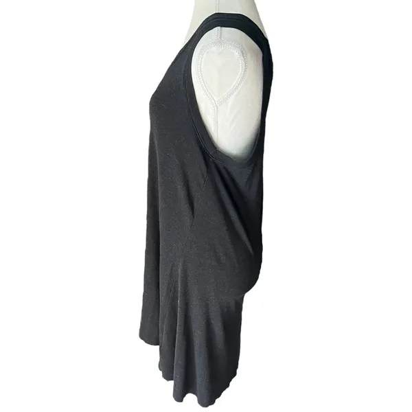 TNA Charcoal Gray Washed‎ Black Tank Top Sleeveless Trapeze Casual Summer - Image 2