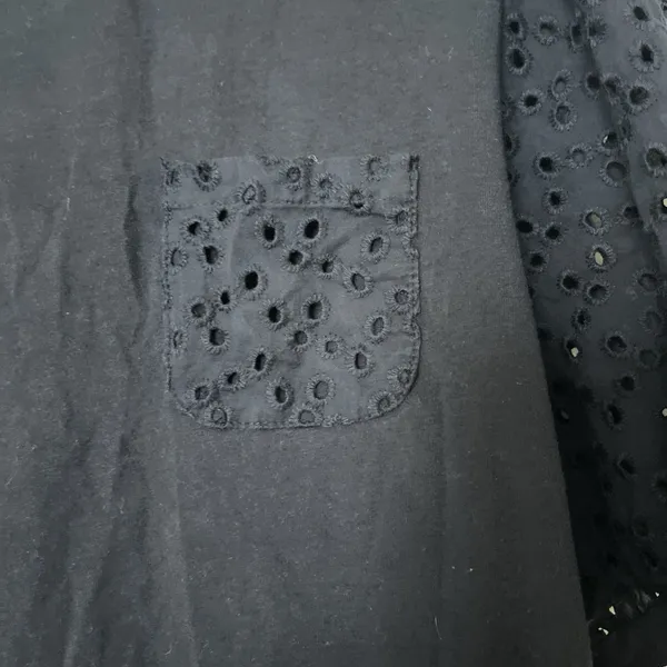 Tommy Hilfiger Top Size M Eyelet Lace Pocket Navy Blue - Image 2