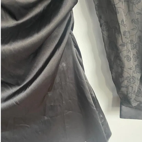 Danielle Bernstein We Wore What Whimsigoth Vamp Romantic Mini Dress‎ Black 00 - Image 7