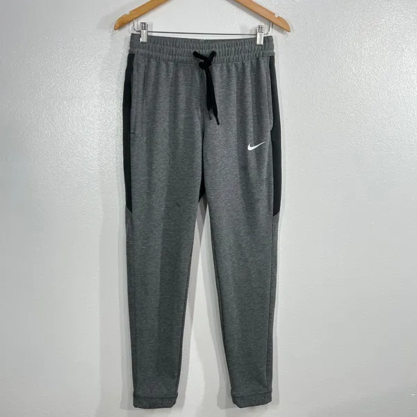 Nike Therma-FIT Showtime Womens Medium Gray Black Basketball Joggers FD1646-032 - Image 3