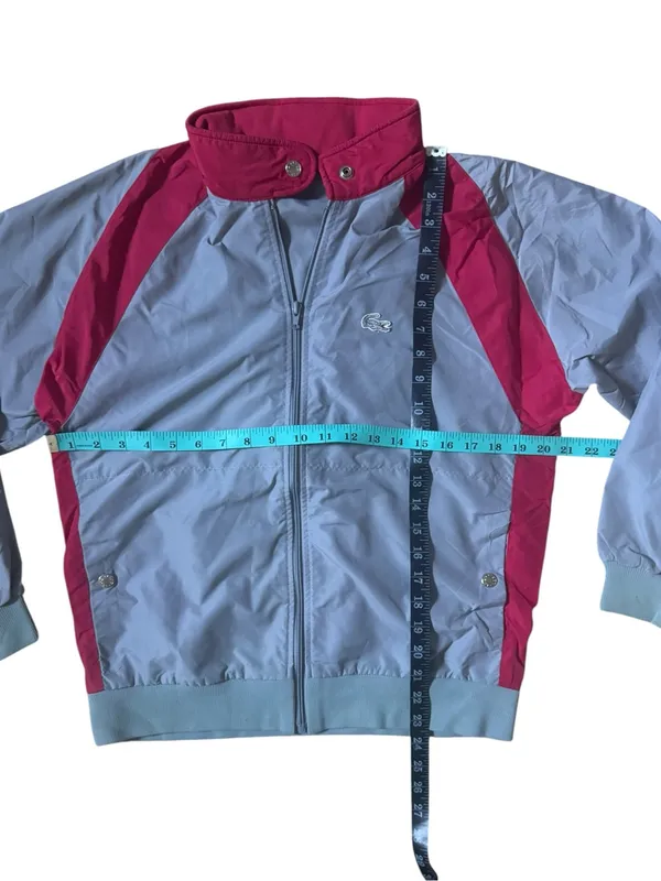Vintage Lacoste Womens Size Small Gray Red Jacket - Image 5
