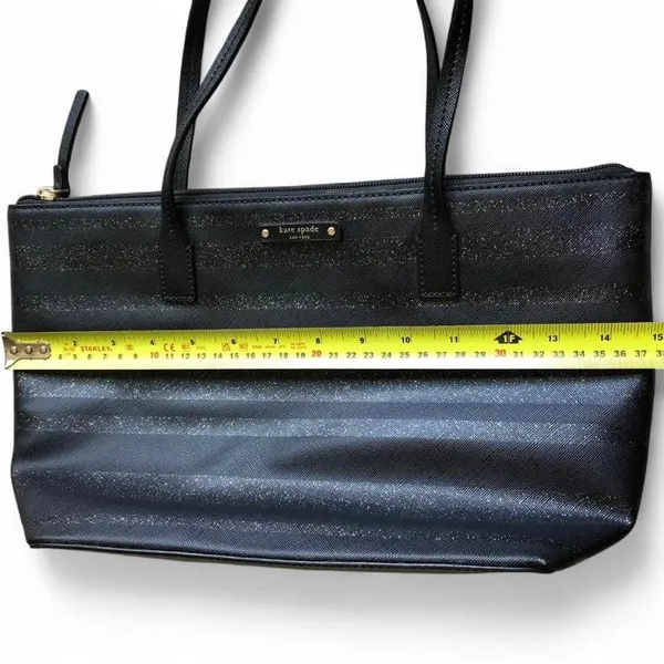 Kate Spade Black Shimmering Handbag/ Satchel - Image 12