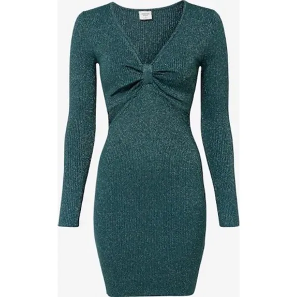 Abercrombie & Fitch Long Sleeved Knot‎ Front Mini Dress- S EUC - Image 2