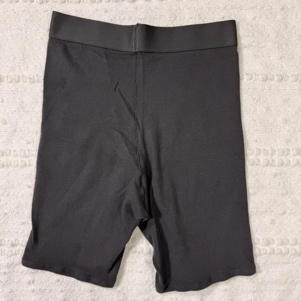 Aerie Real Good Black Ribbed High Waisted Boyshort‎ Biker Shorts Womens Small - Image 2