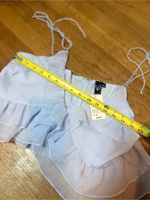 Windsor NWT Periwinkle Blue Cropped Flowy Tank Top - Image 6