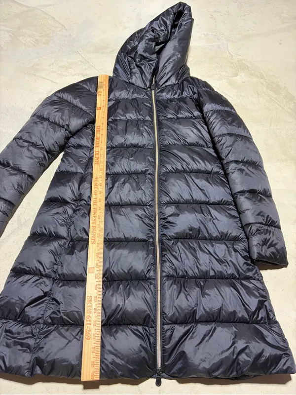 Save the duck ultra light jacket Women's Hooded Long Puffer Coat black 1/S - Image 5