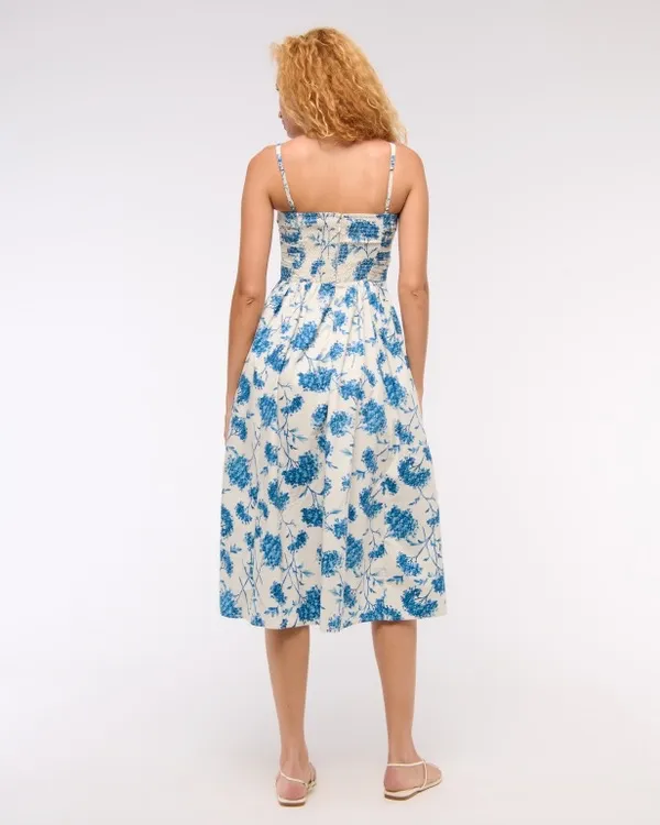 Abercrombie The Emerson Poplin Wide Strap Midi Dress - Image 4