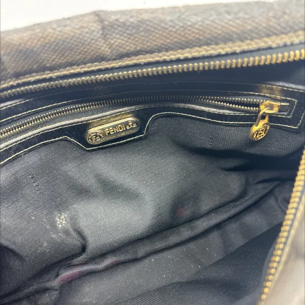 Vintage Fendi Crossbody Bag - Brown/Black - Image 6