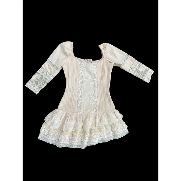 LOVESHACKFANCY Shania Mini Dress in Nougat NWT Size 00 $495 - Image 4