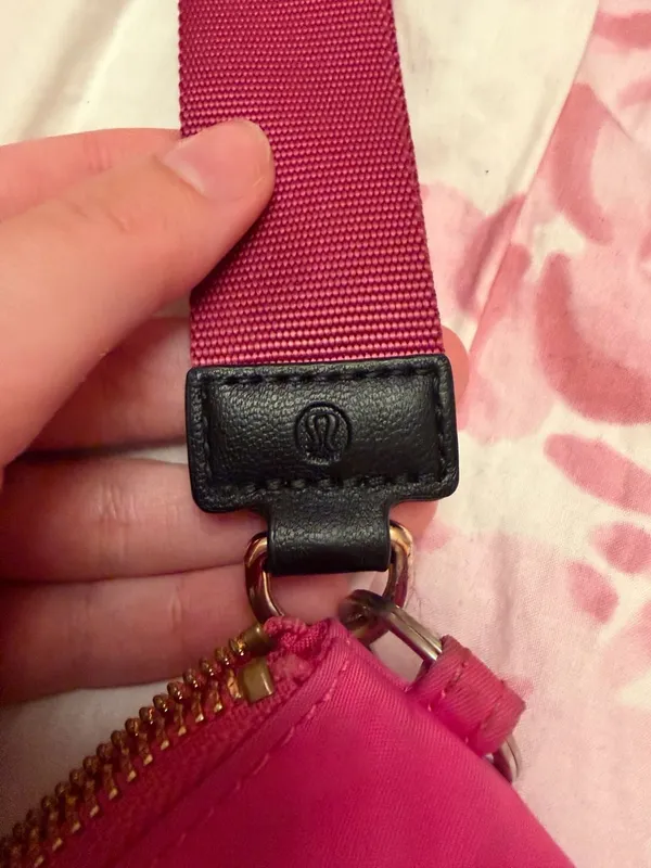 Lululemon Sonic Pink Nylon Pouch Wristlet with Webbed Strap - Image 2