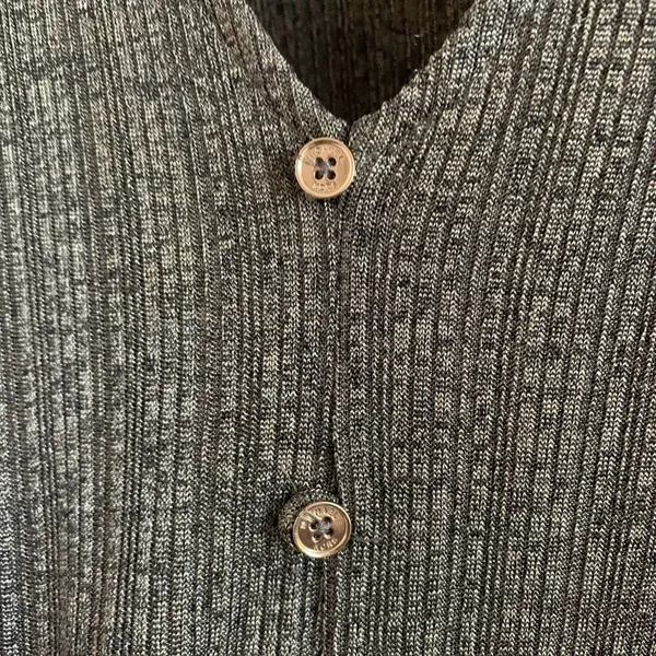 MICHAEL Michael Kors Tie Front Top Green Tone Button Front Contemporary Large - Image 3