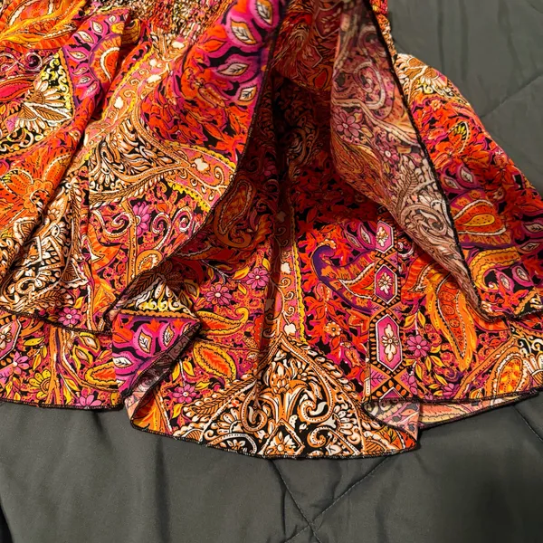 Set of 2 SHEIN CURVE Paisley Printed Flounced Layered Shorts Size 1XL - Image 12