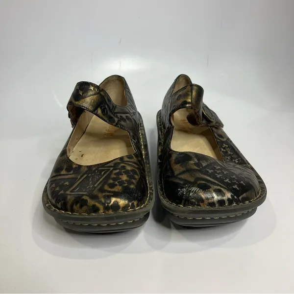 Alegria Paloma poker face‎ mary Jane comfort Shoes gold black size 37 - Image 2