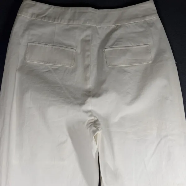 Grey Lab Cargo Pants Womens L White Wide Leg Cotton Twill Utility Pockets Casual - Image 10