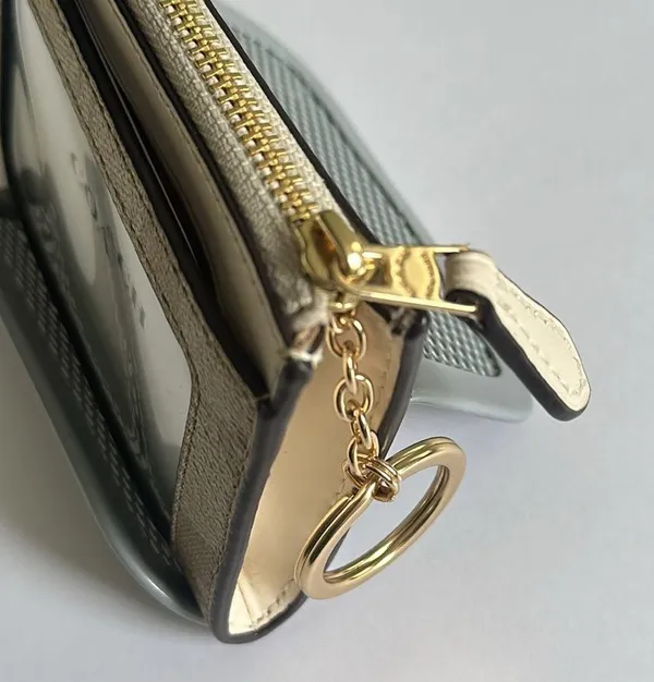 Mini Skinny Id Case In Signature Canvas With Nostalgic Ditsy Print NWT - Image 4