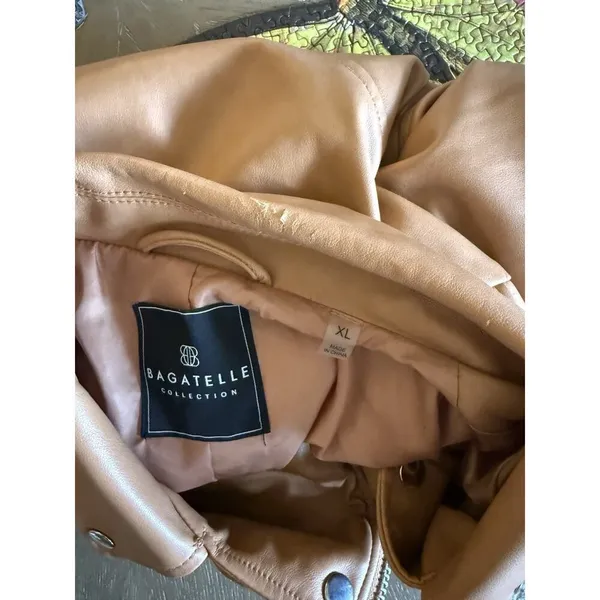 Bagatelle Brown Faux Leather Jacket X Large - Image 6