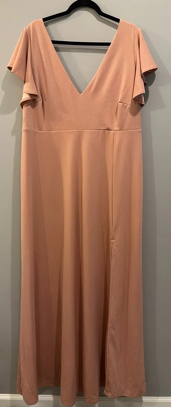 Birdy Grey Hannah Flutter Sleeve Dress Dusty Rose - Image 3