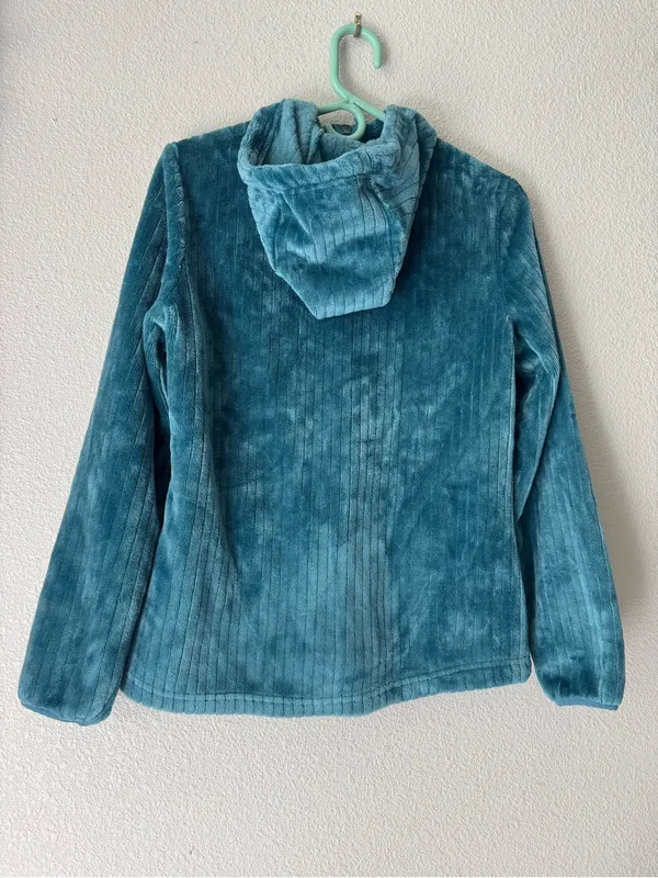 Free Country Plush Hooded Jacket in Teal - Image 5